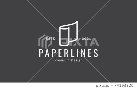 paper line roll simple logo vector icon symbol graphic design illustration paper line roll simple logo vector icon symbol graphic design illustration 74193320