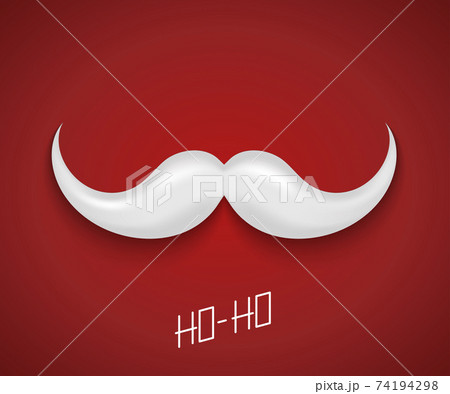 vector modern mustache santa icon on red…のイラスト素材 [74194298] - PIXTA