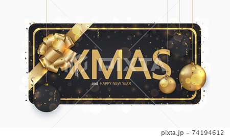 Vector Modern Christmas Or 18 Happy New Year のイラスト素材