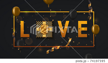 Vector modern valentines day or love poster background. 74197395