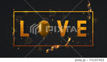 Vector modern valentines day or love poster background. 74197402