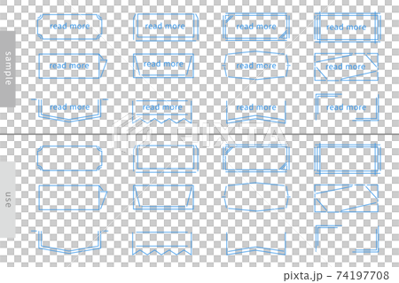 タイトル 見出し ボタン リンク 北欧 装飾 枠 バナー フレーム AI eps ベクター素材 74197708