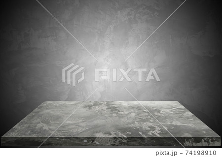 Concrete table empty on the cement wall background. Concept to place products such as cement, steel, or other construction-related products. Or Place food-related items such as meat, vegetables. Concrete table empty on the cement wall background. Concept to place products such as cement, steel, or other construction-related products. Or Place food-related items such as meat, vegetables. 74198910