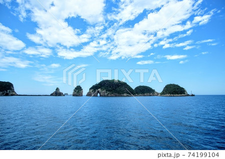 紀の松島めぐり遊覧船からの景色 74199104