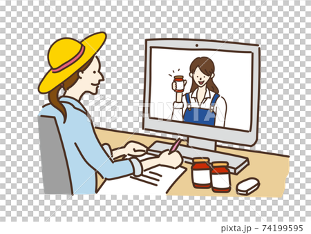 Agricultural girl Agricultural farmer Female business PC illustration Agricultural girl Agricultural farmer Female business PC illustration 74199595