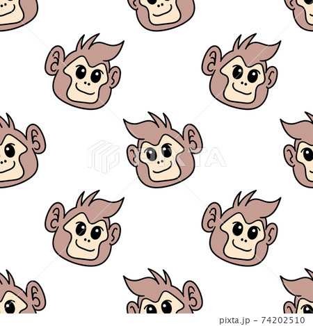 monkey emoticon seamless pattern textile. repeat pattern background design monkey emoticon seamless pattern textile. repeat pattern background design 74202510