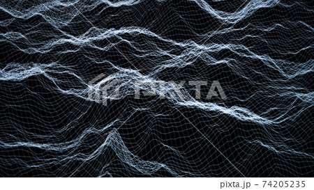 データ、ワイヤーフレームの海 74205235
