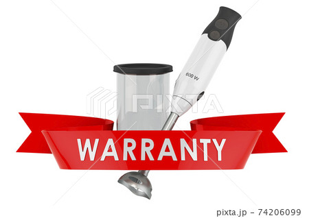Immersion blender warranty concept. 3D rendering Immersion blender warranty concept. 3D rendering 74206099