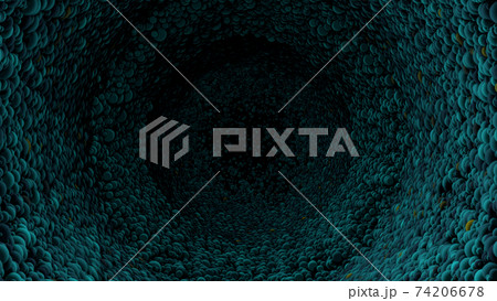 4K ぶくぶく 泡 トンネル カラフル 動き 体内  74206678