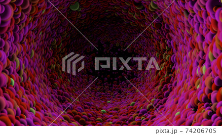 4K ぶくぶく 泡 トンネル カラフル 動き 体内 4K ぶくぶく 泡 トンネル カラフル 動き 体内 74206705