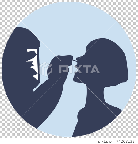 Virus inspection silhouette icon 74208135