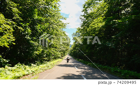 北海道ツーリング 新緑を駆けるバイク 北海道ツーリング 新緑を駆けるバイク 74209495