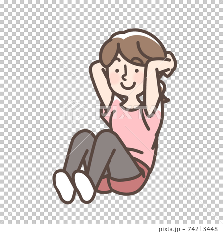 腹筋女性 74213448