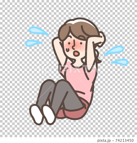 腹筋女性 74213450