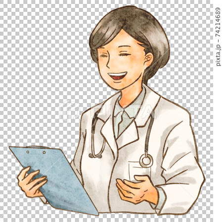 診察する女医のイラスト素材