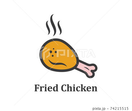 fried chicken icon logo illustration fried chicken icon logo illustration 74215515
