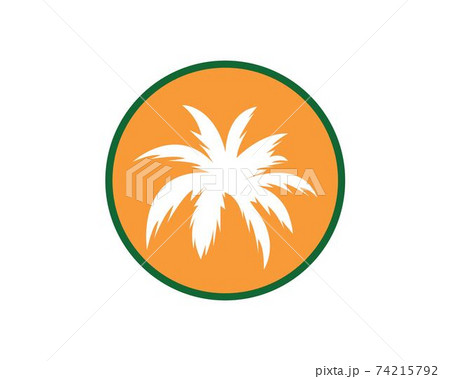 Palm tree icon of summer and travel logo vector illustration 74215792