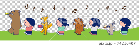 Performance music corps animals children Performance music corps animals children 74216407
