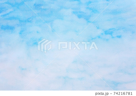 水色水彩グラデーション背景素材 水色水彩グラデーション背景素材 74216781