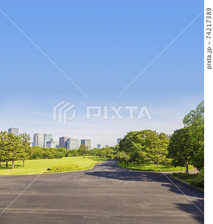 皇居 江戸城 天守台 本丸 本丸大芝生 皇居 江戸城 天守台 本丸 本丸大芝生 74217389