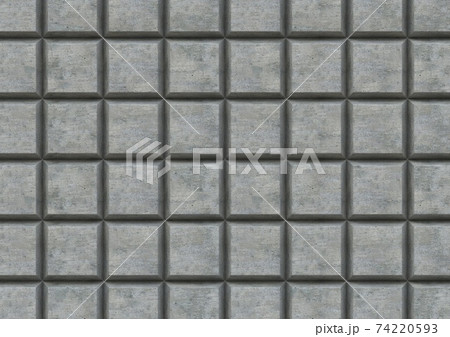 格子状のコンクリート壁の3dcgのイラスト素材