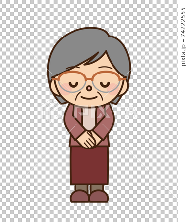 Senior woman bow 74222555