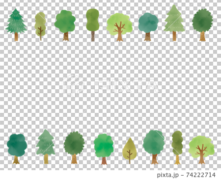 Casual Touch Simple Tree Illustration Icon Set Stock Illustration