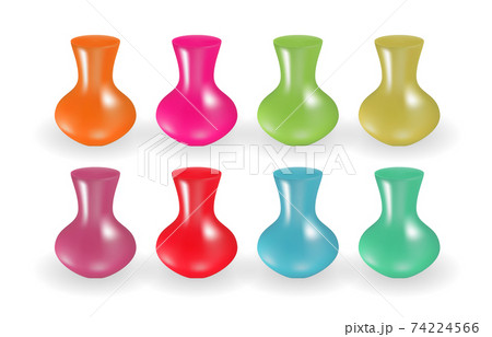 Realistic 3d Vase design element collection set. Vector Illustration EPS10 74224566