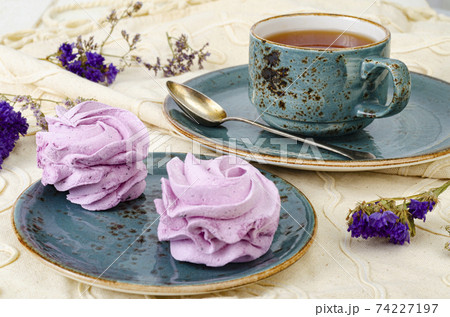 Natural homemade marshmallow from blueberries, currants. Studio Photo Natural homemade marshmallow from blueberries, currants. Studio Photo 74227197