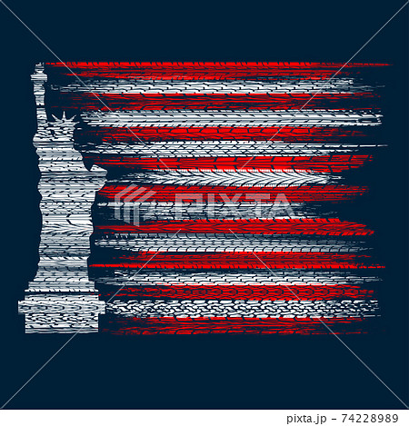 Red and white lines and Statue Red and white lines and Statue 74228989