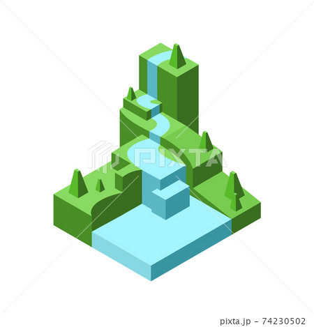 Polygonal model landscape Polygonal model landscape 74230502