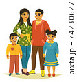 Happy family, vector illustration 74230627