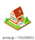 Icon House in isometric style, vector illustration 74230631