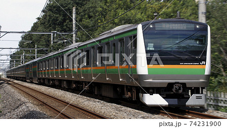 JU］上野東京ラインE233系（高崎線→東海道線直通）の写真素材 