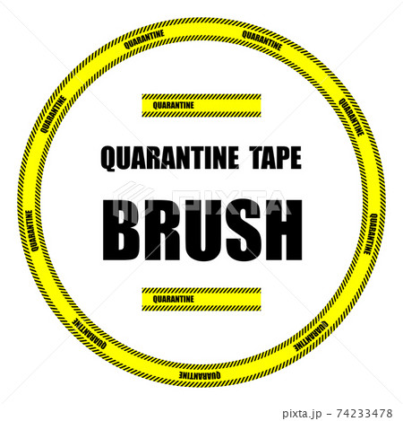black and yellow brush, quarantine restrictive tape. Isolation of the infected area. Design element, vector black and yellow brush, quarantine restrictive tape. Isolation of the infected area. Design element, vector 74233478
