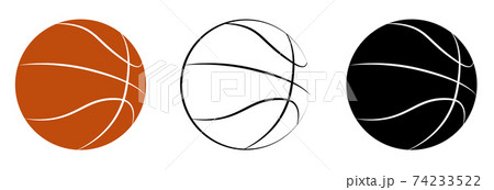 set of basketball ball icons in different styles. Team sports, active lifestyle. Isolated vector on white background 74233522