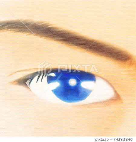 青色の瞳 男性 のイラスト素材