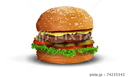 Hamburger Icon 3d Vector Realistic Isolated のイラスト素材