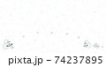 snowball fight with snowflakes horizontal border snowmen on a snow day vector 74237895
