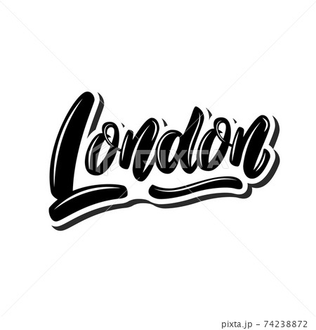 London (capital of England). Lettering phrase on white background. Design element for poster, banner, t shirt, emblem. Vector illustration London (capital of England). Lettering phrase on white background. Design element for poster, banner, t shirt, emblem. Vector illustration 74238872