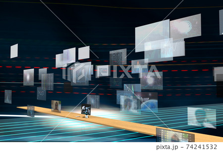 投資・取引イメージ　流れる画面 74241532