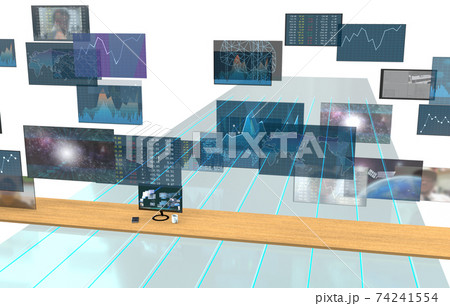 投資・取引イメージ 流れる画面 投資・取引イメージ 流れる画面 74241554