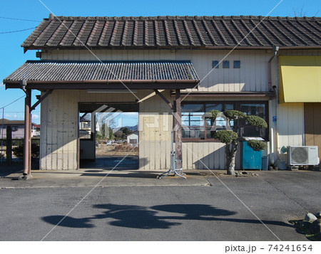 真岡鉄道 寺内駅の写真素材