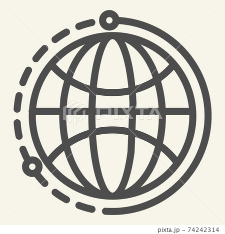 World line icon. Planet vector illustration isolated on white. Earth outline style design, designed for web and app. Eps 10. World line icon. Planet vector illustration isolated on white. Earth outline style design, designed for web and app. Eps 10. 74242314