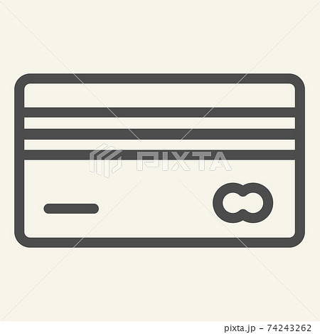 Credit card line icon. Plastic card vector illustration isolated on white. Pay outline style design, designed for web and app. Eps 10. 74243262