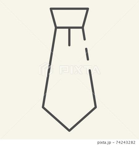 Necktie thin line icon. Tie vector illustration isolated on white. Formal clothes outline style design, designed for web and app. Eps 10. Necktie thin line icon. Tie vector illustration isolated on white. Formal clothes outline style design, designed for web and app. Eps 10. 74243282