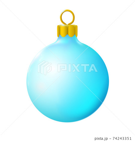 Light blue or cyan christmas ball, bauble isolated on white background, Merry xmas and New year. Light blue or cyan christmas ball, bauble isolated on white background, Merry xmas and New year. 74243351