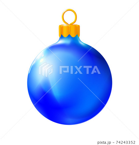 Blue Christmas ball, bauble isolated on white background, Merry xmas and New year Blue Christmas ball, bauble isolated on white background, Merry xmas and New year 74243352