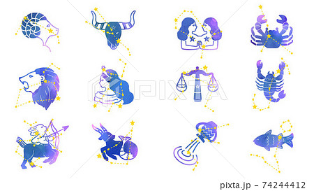 12星座 イラストのイラスト素材