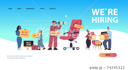 set mix race hr managers holding we are hiring join us posters vacancy open recruitment human resources set mix race hr managers holding we are hiring join us posters vacancy open recruitment human resources 74245312